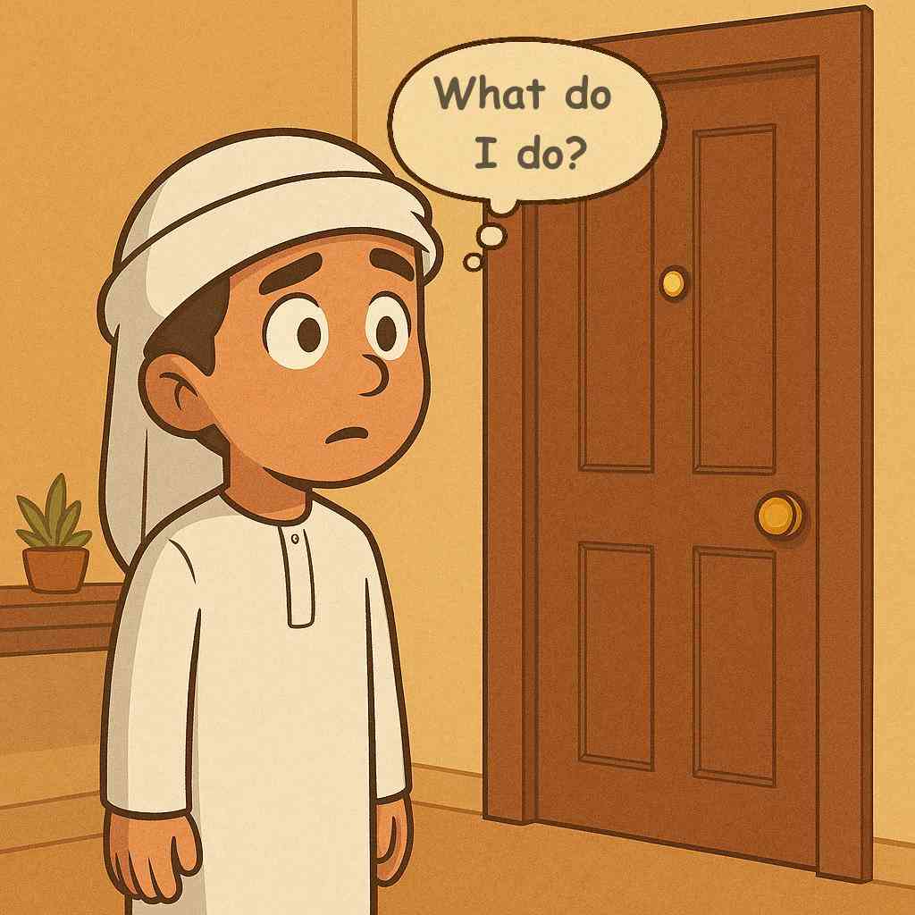 Ahmed hears the doorbell