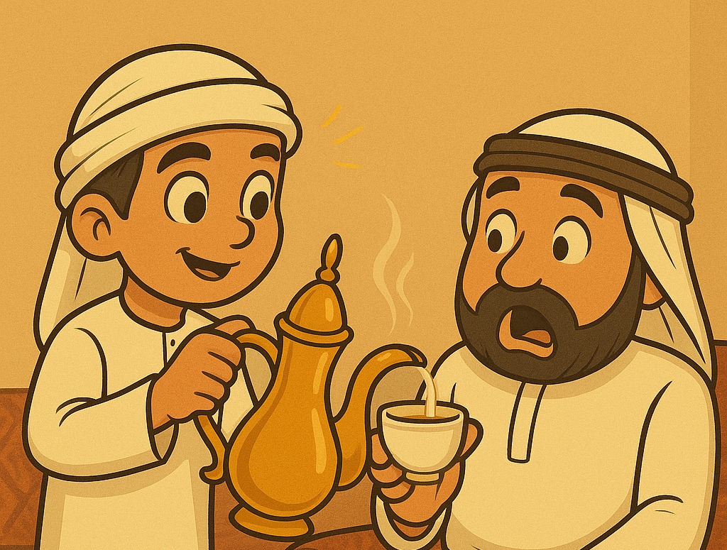 Ahmed refills cup
